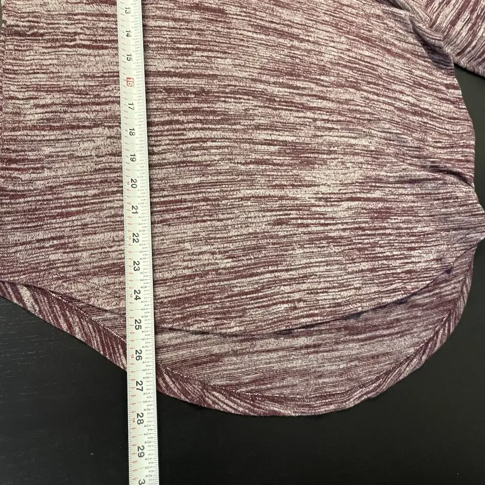 Torrid Women's Maroon Heathered Long Sleeve Top Size 1X Casual Stretch Comfort - Picture 8 of 8